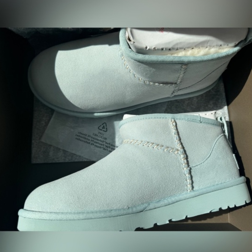 NIB UGG X MADHAPPY ULTRA MINI SNOW SUEDE CLASSIC WOMEN'S BOOTS SIZE US 8/UK 6‎ - Picture 7 of 8